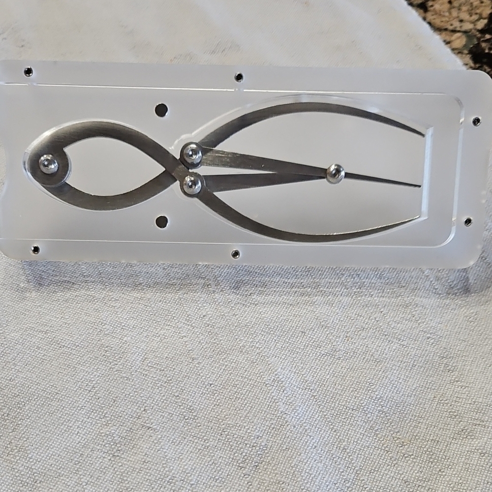 Silver and White Metal Wall Decor
